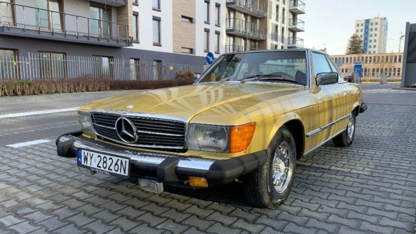 Mercedes 450SL R107- Rok 1976 - Kolor Złoty